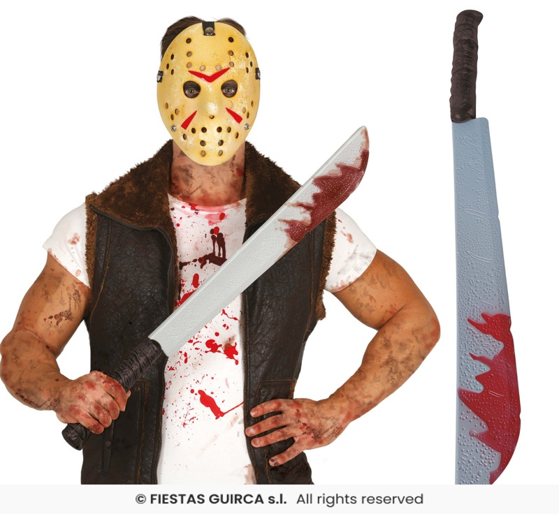 Machete con sangre 75 cms.