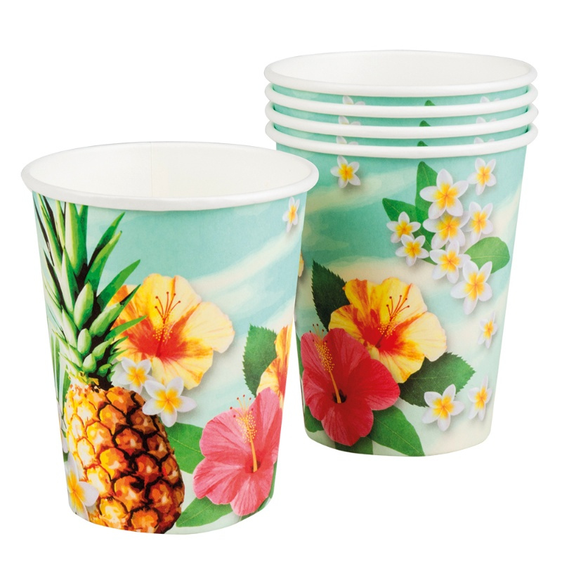 Vasos Hawaianos desechables 6 uds.