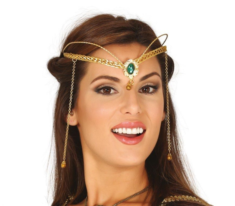 Tiara medieval metálica dourada