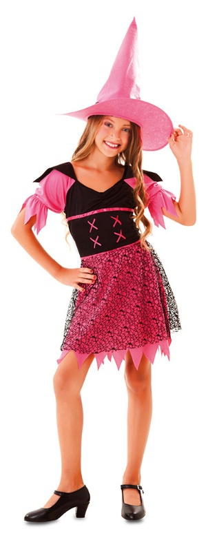 Disfraz Bruja Fucsia infantil