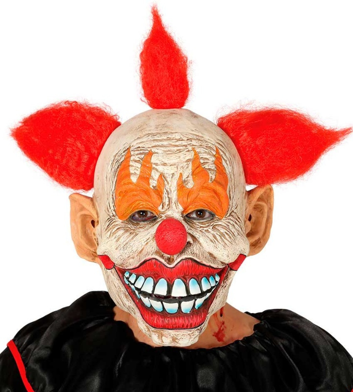 Máscara Payaso látex con pelo