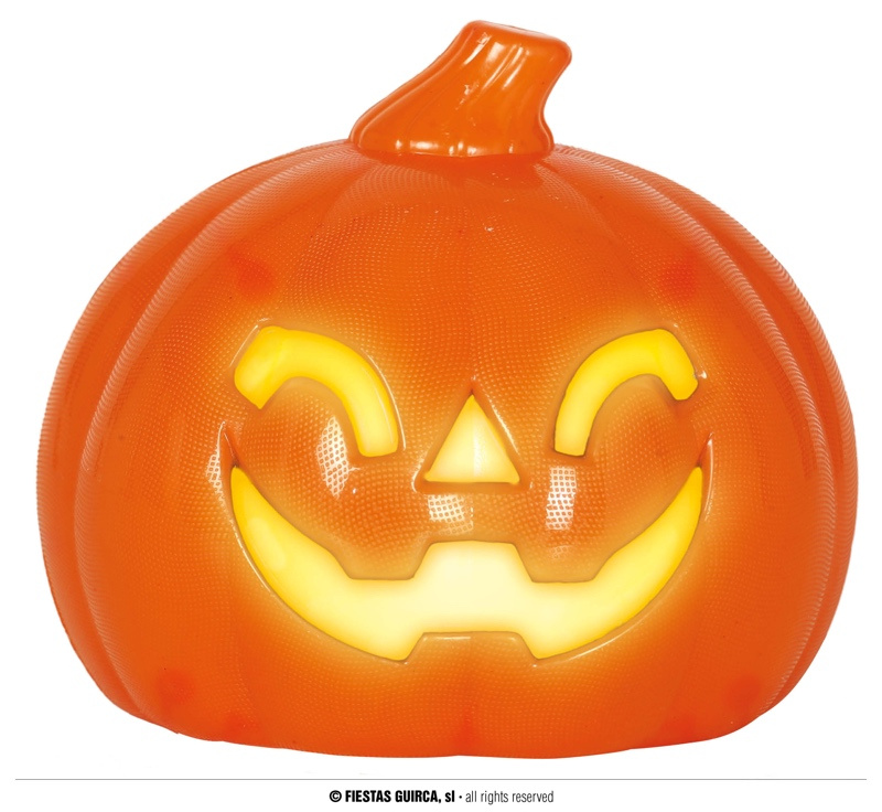 Calabaza con luz 10 cms. plastico