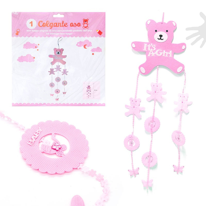 Colgante Oso Rosa / Celeste