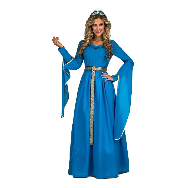 Disfraz Princesa Medieval Azul  mujer