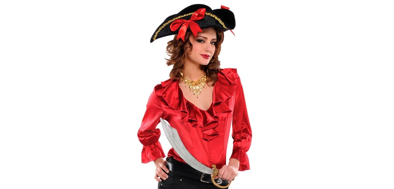 Blusa Pirata Roja  para mujer