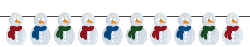 Boneco de neve guirlanda natal neve feltro