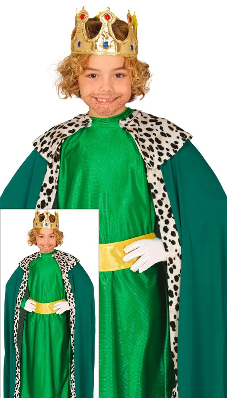 Traje Rey Mago verde para niño