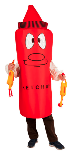 Disfraz Bote Ketchup para hombre