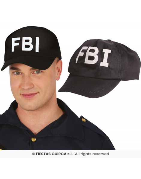 Boné adulto preto do FBI