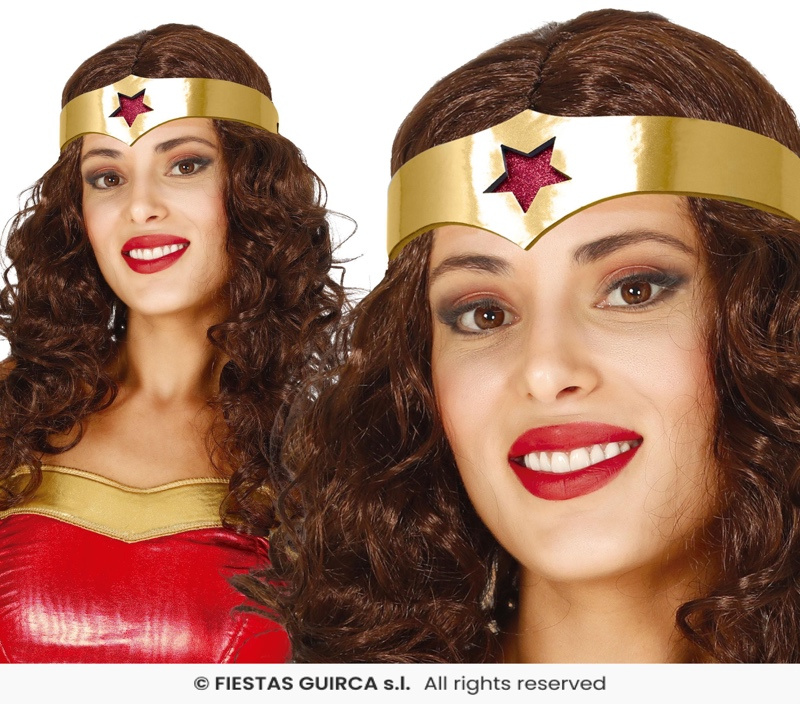 Peruca de super-heroína com bandana