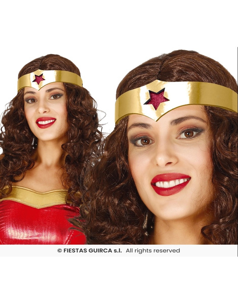 Peruca de super-heroína com bandana