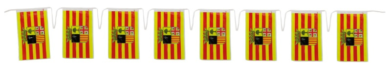 Bandera C.Aragón plástico 50M. 20x30cm