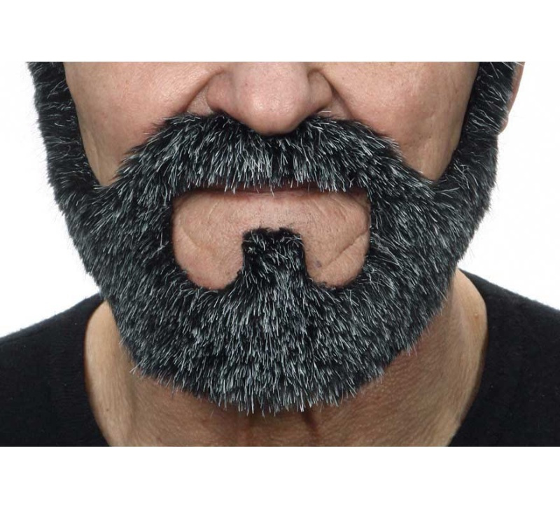 Barba con Bigote canosa Lujo