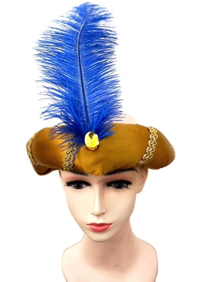 Turbante con pluma deluxe col.varios