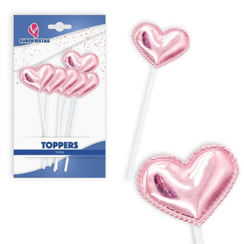 Topper corazón azul ó rosa