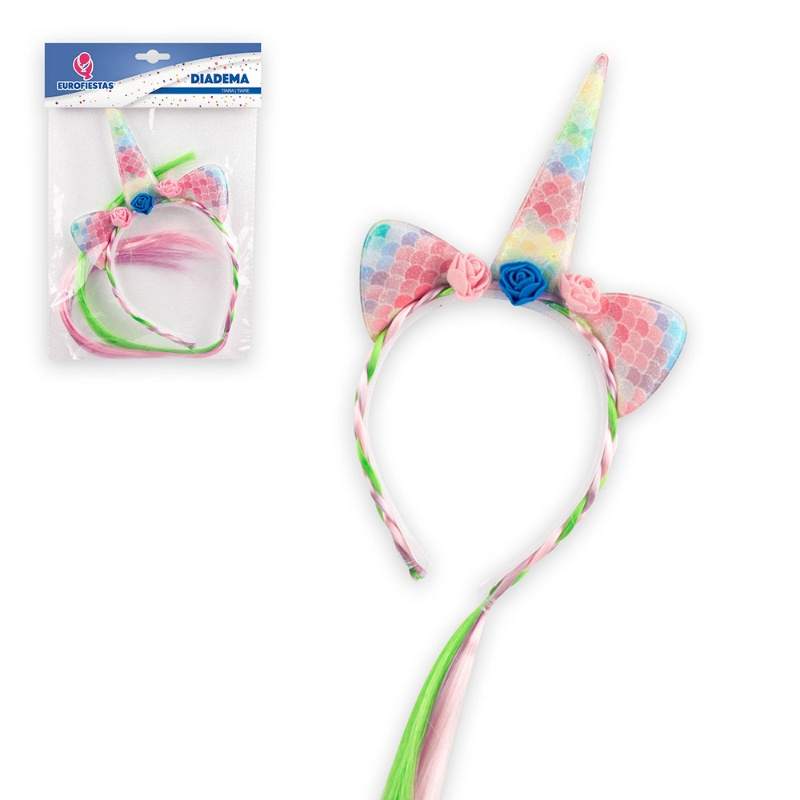 Diadema Unicornio multicolor coletas