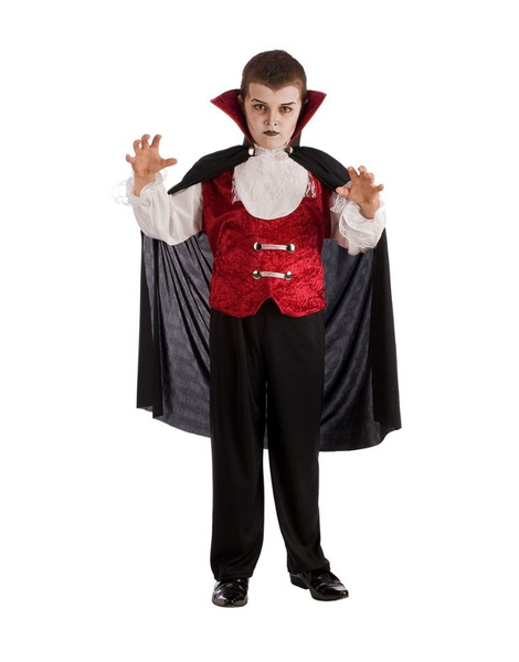 Fantasia Vampiro Adulto de Halloween Conde Drácula Com Capa