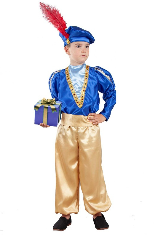 Traje paje azul infantil