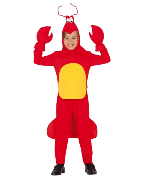 Tradineur - Disfraz de cangrejo rojo para adulto, poliéster, incluye túnica  con capucha y guantes, atuendo de carnaval, Hallowee