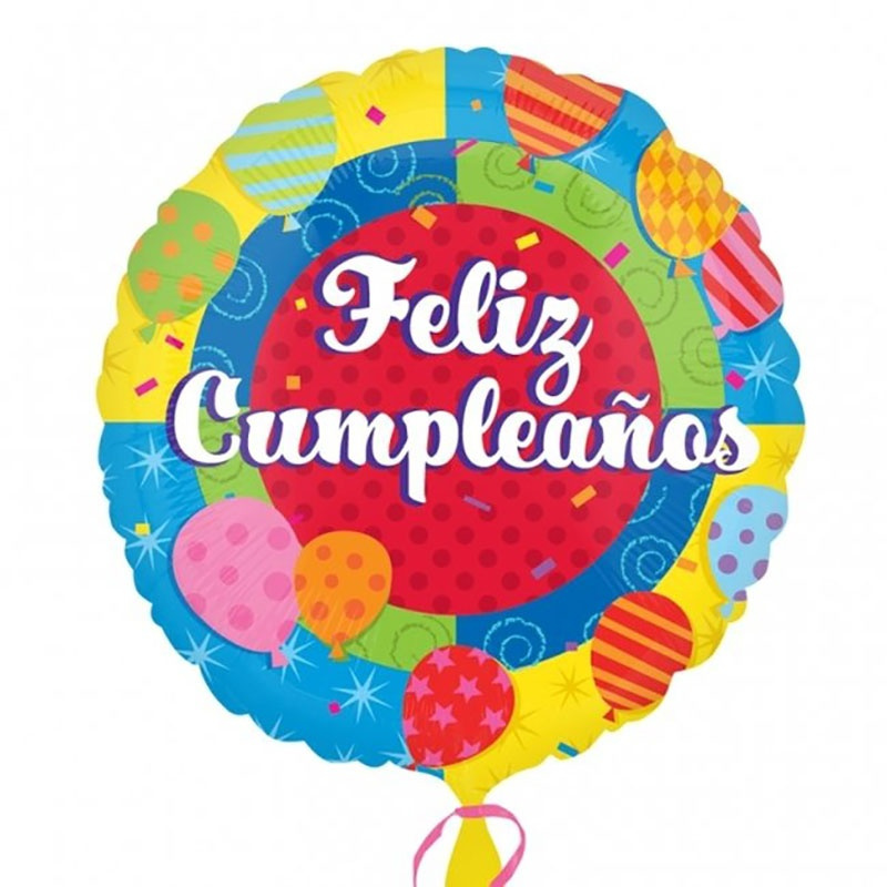 globo mini feliz cumpleaños caritas