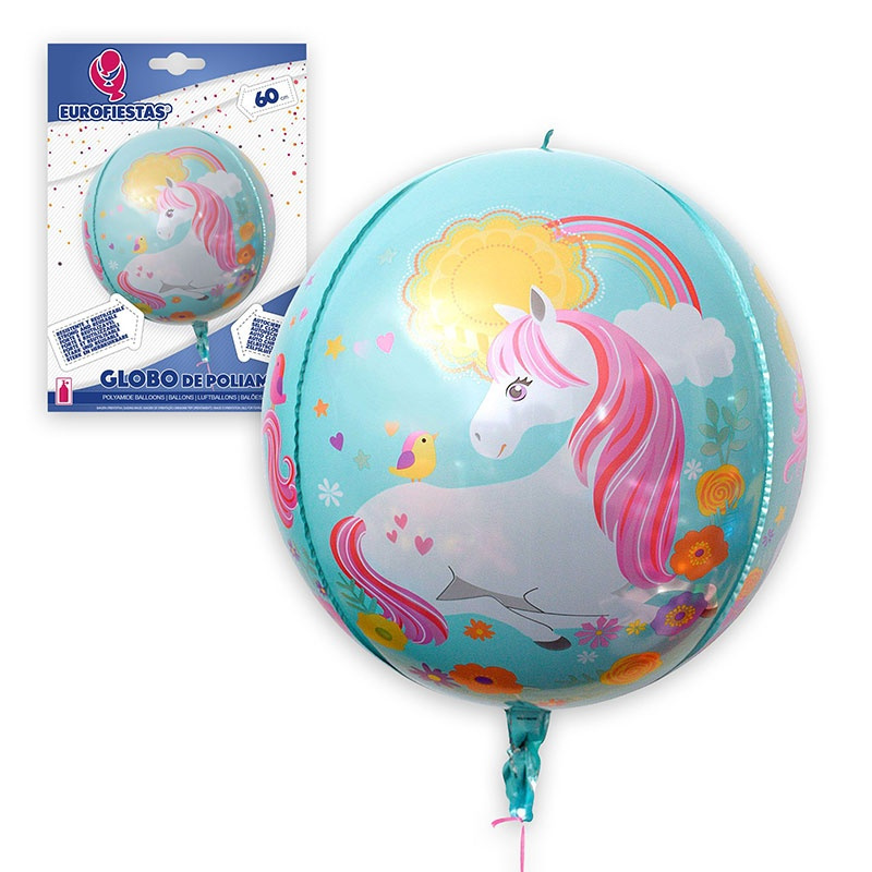 Globo Redondo 4D Unicornio