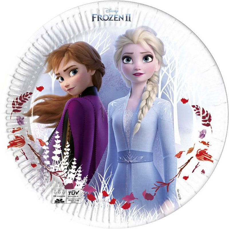 8 Platos Frozen desechables 23cms.