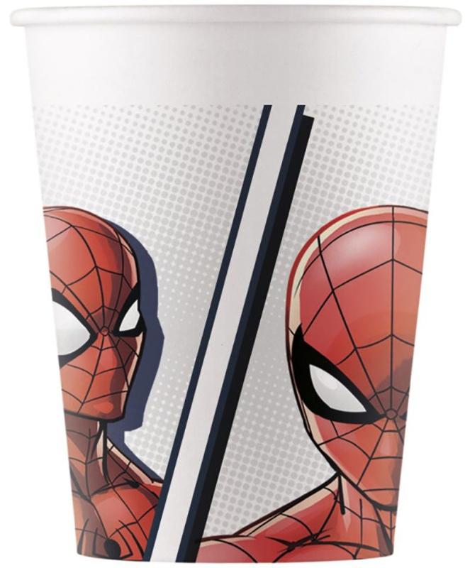 8 Vasos Spiderman 200Ml. papel