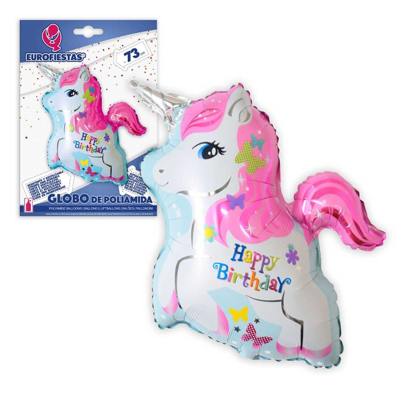 Globo Poliamida Unicornio H.Birth.73cms