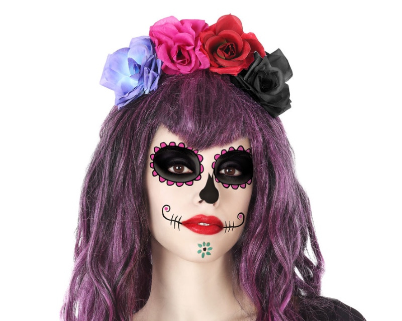 Diadema halloween flores