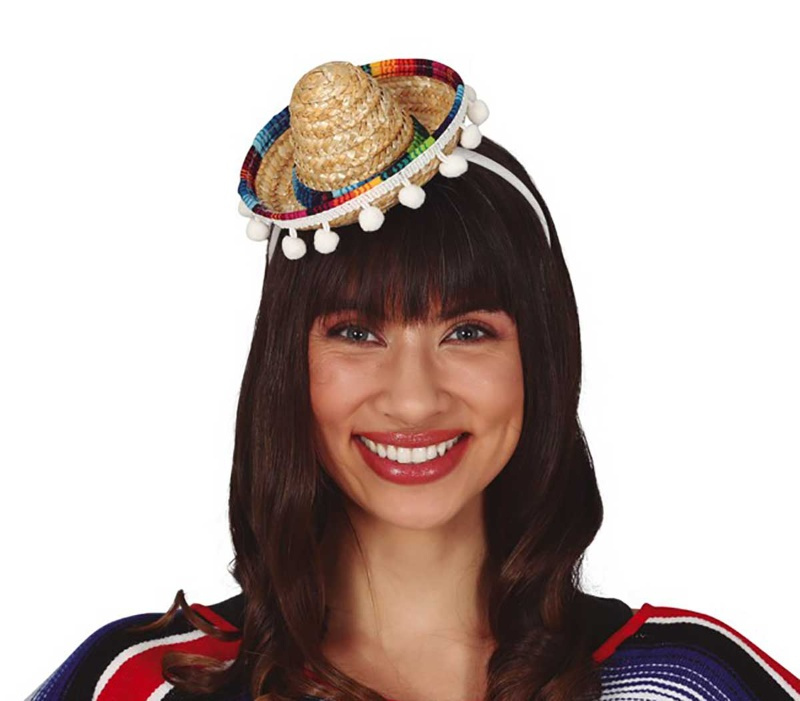 diadema minisombrero mexicano