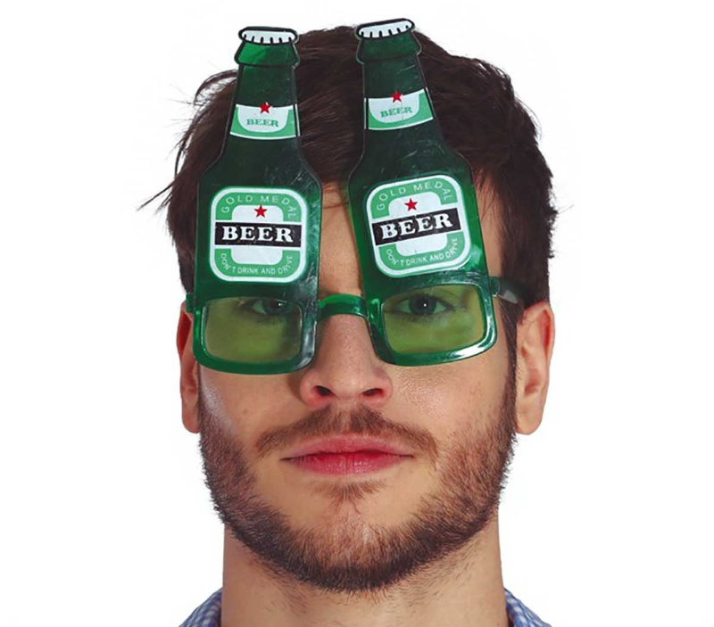 Gafas botellas de cerveza