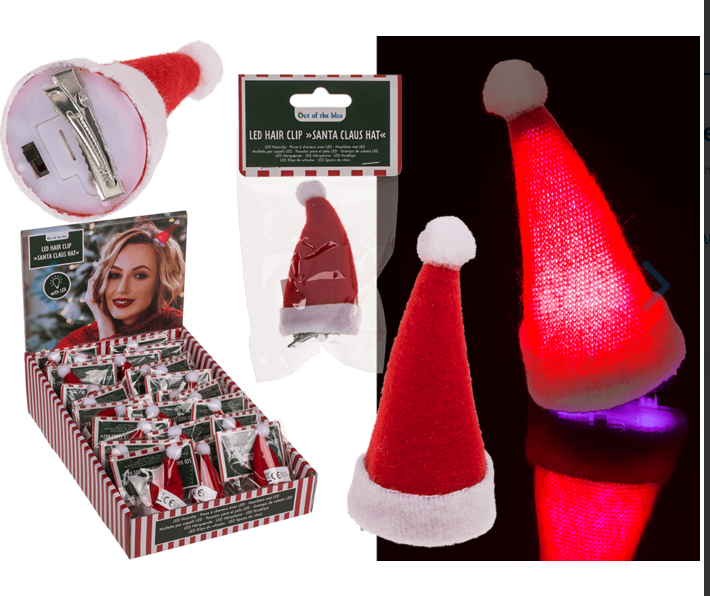 Gorrito navidad con LED-pasador pelo