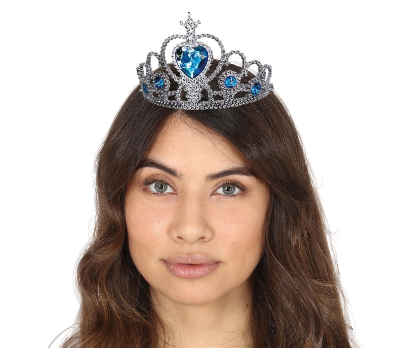 Diadema Princesa piedras azules