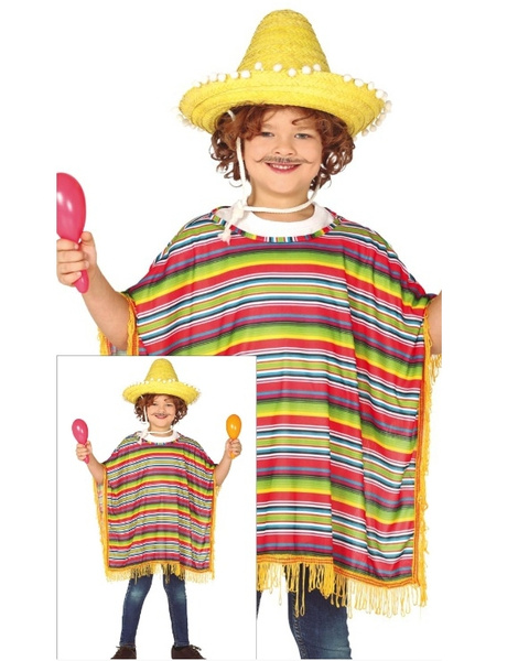 Poncho mejicano infantil 7/9 años