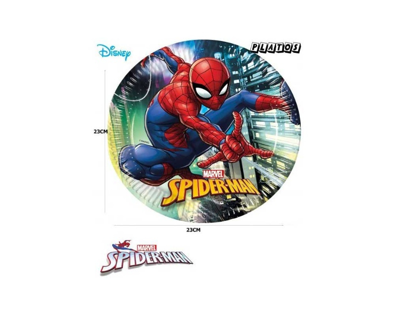 Platos Spiderman desechables 6 uds.