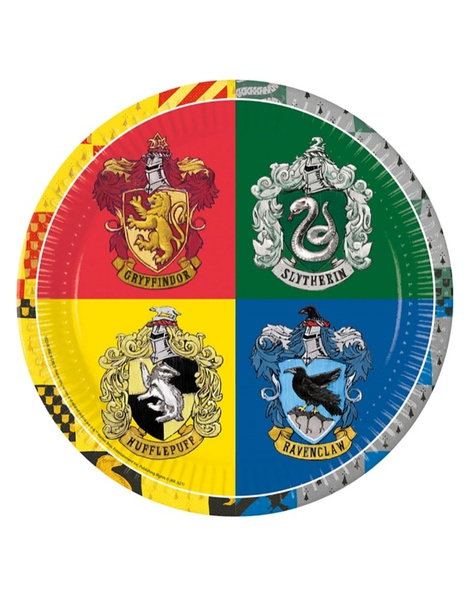 8 Platos Harry Potter Hogwarts 23cms.