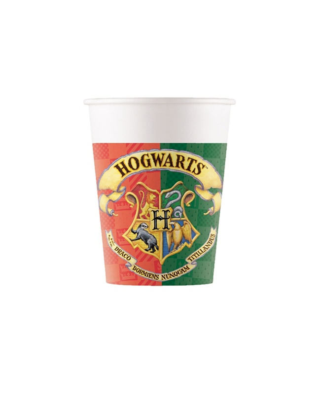 8 Vasos Harry Potter Hogwarts 20cl.