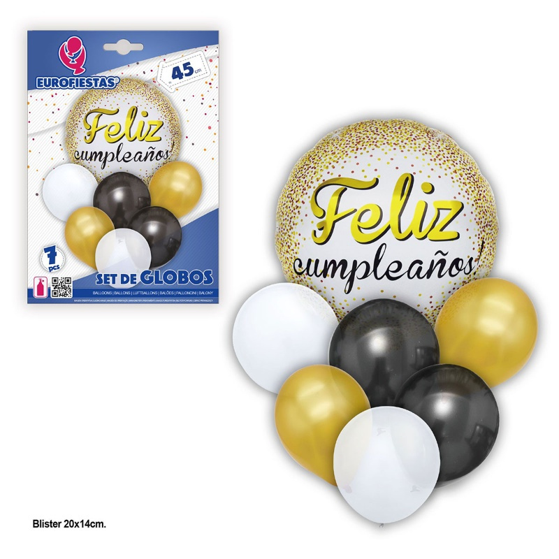 Set Globos Feliz Cumple col.