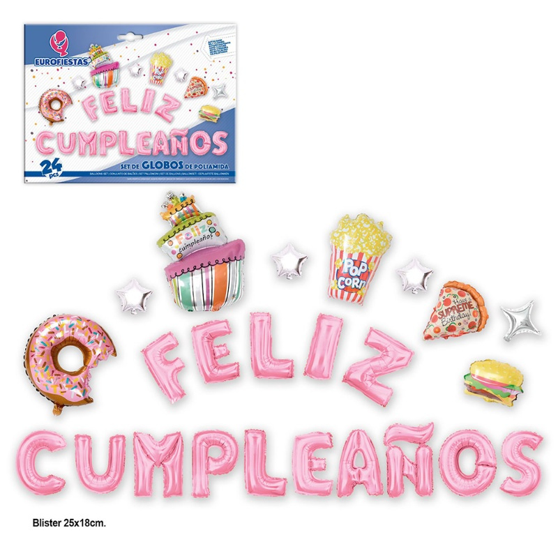 Globos poliam.letras F.Cumple Dulces