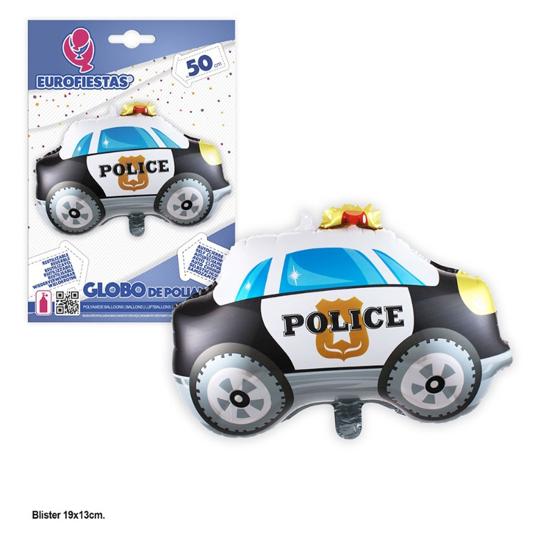 Globo Poliamida coche patrulla 50 cms.