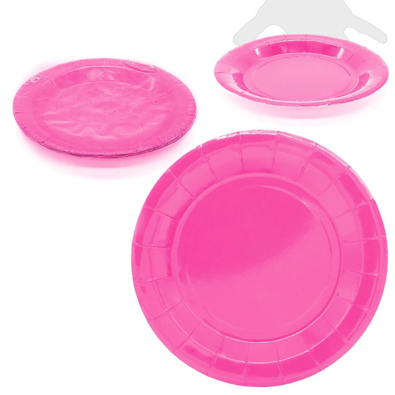 Platos desechables 10 uds. fucsia