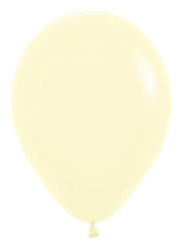 Globos Latex pastel amarillo 12.5cm 100u