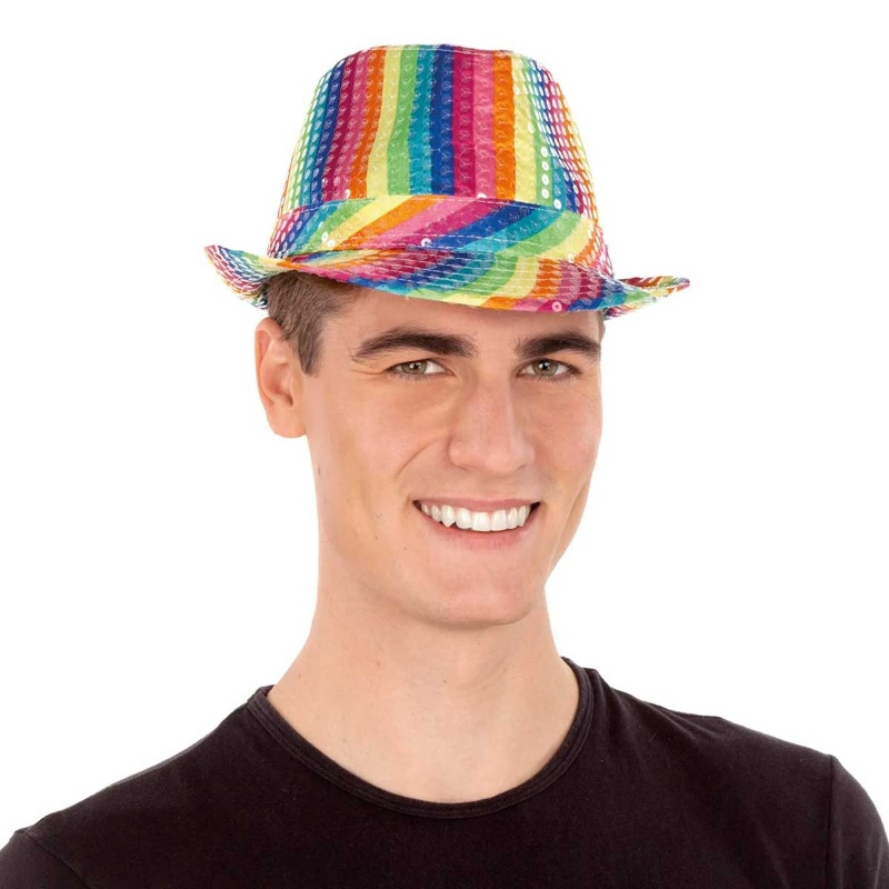 Sombrero lentejuelas rainbow