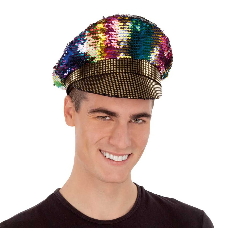 Gorra Policía glitter rainbow