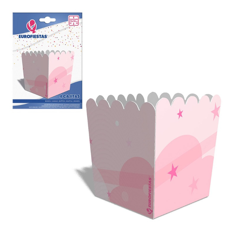 Caja Chuches-Palomitas nubes rosa 4uds