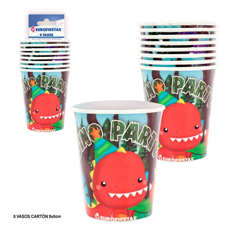 Vaso colección Dino party 8 uds.