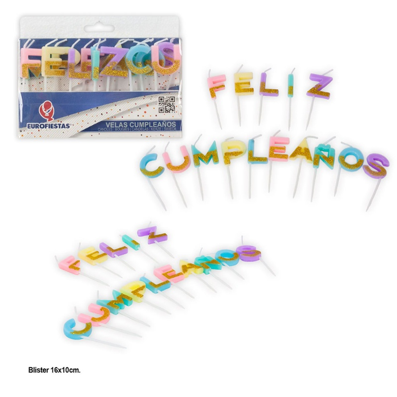 Vela F.Cumpleaños color pastel purpura