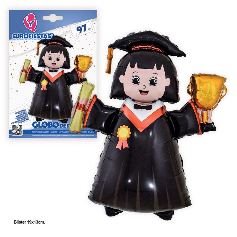 Globo Poliamida niña graduada 97 cms