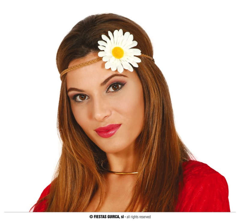 Diadema Flor hippie margarita