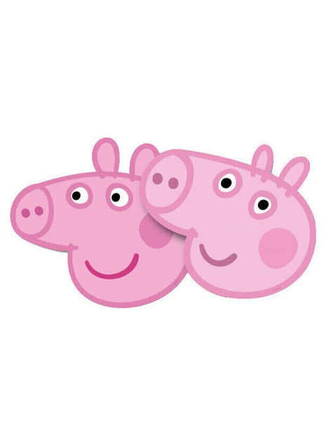 6 caretas Peppa Pig 20x28 cms.